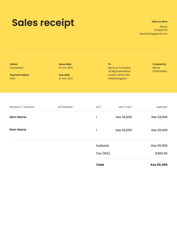Generate Invoice